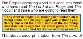 An image of a paragraph with a yellow background and a blue border. The paragraph is not separated from the flow of text by any spacing other than the standard spacing for paragraphs.